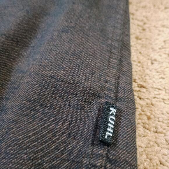 Kuhl Descendr Flannel Men's Size Large Brown Button Up Flap Pockets Long Sleeve - Picture 5 of 13